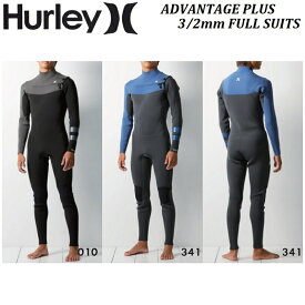 正規品 ジャパンフィット【 メンズ 】2024 HURLEY WETSUITS ハーレー ウェットスーツ ADVANTAGE PLUS 3/2 mm FULL SUIT 010 BLACK 341 BLUE GREY アドバンテージ シャージ フルスーツ ブラック ブルー グレー ジャーフル 大人 男性 既成品 つるし オススメ JAPAN MZFLAD24