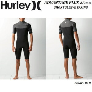 y Ki WptBbg zY 2024 HURLEY WETSUITS n[[ EFbgX[c ADVANTAGE PLUS 2/2 mm XvO BLK 010 Black  Ahoe[W V[W SHORT SLEEVE SPRING SUIT l j JAPAN FIT MENS 