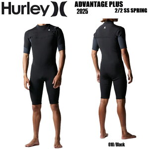 y Ki WptBbg zY 2025 HURLEY WETSUITS n[[ EFbgX[c ADVANTAGE PLUS 2/2 mm XvO BLK 010 Black  Ahoe[W V[W S/S SPRING SUIT Xv l j JAPAN FIT M