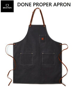 【 BRIXTON / ブリクストン 】 【国内正規品】 (21HO) DONE PROPER APRON エプロン 首掛け メンズ レディース 男女兼用 レザーストラップ キャンプ アウトドア 飲食店 カフェ レストラン おしゃれ サー