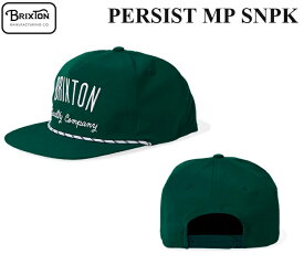 【 BRIXTON / ブリクストン 】 【国内正規品】 PERSIST MP SNPK キャップ 帽子 スナップバック ハット フラットビル メンズ レディース CAP サーフィン スケートボード スノーボード Trekking Green トレッキング グリーン 緑 11631