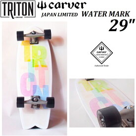 【 送料無料 】【 国内正規品 / 日本限定モデル 】CARVER SKATEBOARD 29" TRITON JP Watermark Complete CX4 カーバー カーヴァー スケートボード 29インチ トライトン コンプリート ホワイト スケボー ロングスケート ロンスケ ジャパン リミテッド JAPAN LIMITED