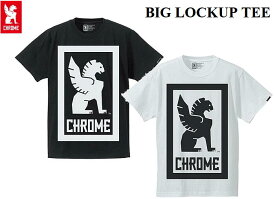 【CHROME / クローム】 【正規品】 BIG LOCKUP TEE ビッグ ロックアップ Tシャツ T-SHIRT ティシャツ 半袖 トップス メンズ 男性 日本限定 JAPAN LIMITED BLACK WHITE ブラック ホワイト 黒 白 JP044