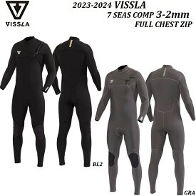 【 日本正規品 】【 メンズ 】2024 VISSLA 7 Seas Wetsuit COMP 3-2 FULL CHEST ZIP 3-2mm BL2 GRA BLK2 BLACK2 Graphite ブラック グレー セブンシーズ ウェット スーツ ジャージ フルスーツ ヴィスラ SUITS 大人 男性 MENS 既成品 海外製 つるし オススメ 3/2 MW32Q7CC