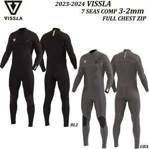 【 日本正規品 】【 メンズ 】2025 VISSLA 7 Seas Wetsuit COMP 3-2 FULL CHEST ZIP 3-2mm BL2 GRA BLK2 BLACK2 Graphite ブラック グレー セブンシーズ ウェット スーツ ジャージ フルスーツ ヴィスラ SUITS 大人 男性 MEN