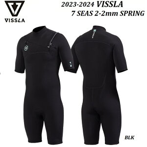 【 日本正規品 】【 メンズ 】VISSLA WETSUITS 7 Seas Wetsuit 2/2 SPRING 2mm × 2mm BLK BLACK ブラック セブンシーズ ジャージ スプリング ヴィスラ ビスラ ウェットスーツ SUITS 大人 男性 MENS 既成品 海外製