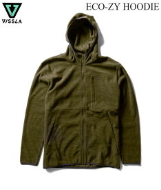 【VISSLA/ヴィスラ】 【国内正規品】 (23FA) Eco-Zy Hoodie エコジー フーディー フリース ジップアップ パーカー カンガルーポケット トップス アウター ヘヴィーウェイト サーフィン サーフブランド 男性用 メンズ ビスラ TRP M6121ECH2303