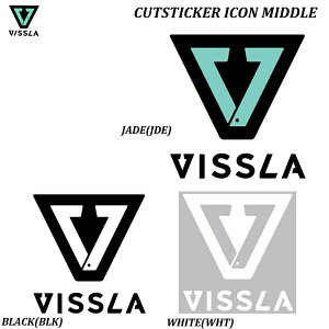 y VISSLA / BX z yKiz s`OX֎w/Sꗥ180~t CUT STICKER ICON MIDDLE MTCY JADE BLACK WHITE JDE BLK WHT CUTTING LOGO MARK Jbg ACR JbeBO XebJ[ S }[N 