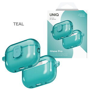 UNIQ AIRPODSPRO3 GLSPGCLR APPLE AirPods Pro3 ��p�P�[�X GLOSSY CLEAR/GLOSSY SMOKE/CANDY PINK/LIGHT LIME/TEAL �G�A�|�b�c�v�� �P�[�X GLASE PRO PROTECTIVE CLEAR CASE �����Y ���f�B�[�X ���j�Z�b�N�X �f�U�C�� �M�t�g �v���[