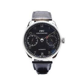 IWC Aポルトギーゼ オートマティック 7デイズ IW500703 クロノグラフ メンズ ユニセックス 黒文字盤【中古】【送料無料】【腕時計】