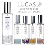 ホワイトセージ ヨガ 瞑想 マスク 浄化ルームスプレー LUCAS 100ml 5種類の香り 【天然成分100%の浄化ス…