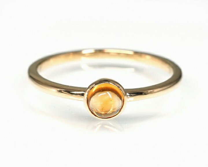 楽天市場】シトリン 18金 リング 指輪 【前向き・富】天然石 ビジョン  