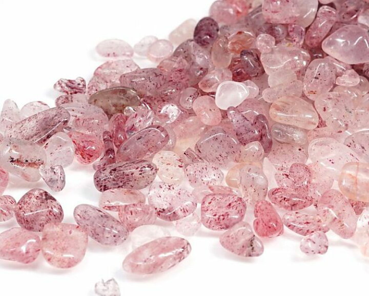 楽天市場】ストロベリークォーツ さざれ 100g | 細石 浄化  