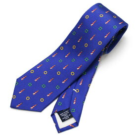 【ポストへお届け】フランコバッシ / FRANCO BASSI / ネクタイ / タイ / シルク マリン柄【ブルー】