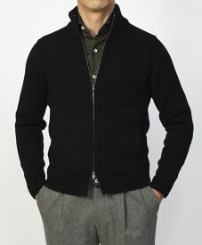 ザノーネ / ZANONE / CHIOTO ZIP / スタンドカラー ZIP ニット ブルゾン / ウール 5ゲージ / 812528-ZR258 【2873.グレージュ/1375.ネイビー/0015.ブラック】