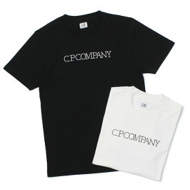 シーピーカンパニー / C.P.COMPANY / クルーネック ロゴ Tシャツ / コットン / 12CMTS123A-006011W 【ホワイト/ブラック】【SALE 30】