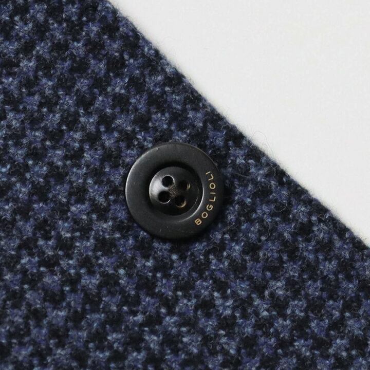 BOGLIOLI K.JACKET コットンウール ネイビー 千鳥格子 秋冬 ジャケット 