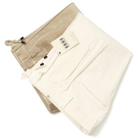 ジャブスアルキヴィオ / giabsarchivio / マサッチョ / MASACCIO / リラックス パンツ / ストレッチソフトコーデュロイ / ウエストゴム / セットアップ対応 / A5771 【オフホワイト / ベージュ】