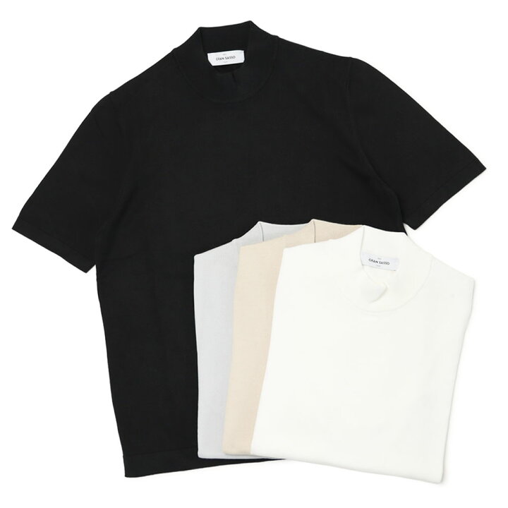 楽天市場】グランサッソ / GRANSASSO / モックネック ニット Tシャツ 