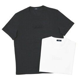 ヘルノ / HERNO / クルーネック 半袖Tシャツ / HERNOロゴ刺繍入り / JG000239U-52000【1000.ホワイト / 9200.ネイビー】【SALE 20】