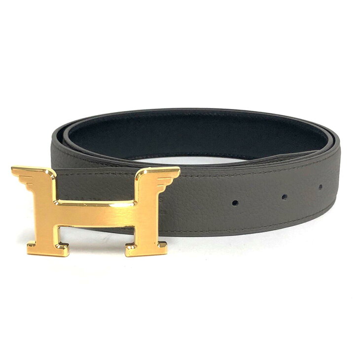 楽天市場】HERMES エルメス コンスタンス Hベルト ペガサス グレー  