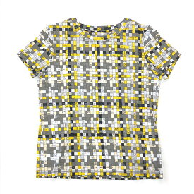 HERMES エルメス レディース 半袖Tシャツ ボルデュックチェック リボン柄 コットン #40 34709741【新品】