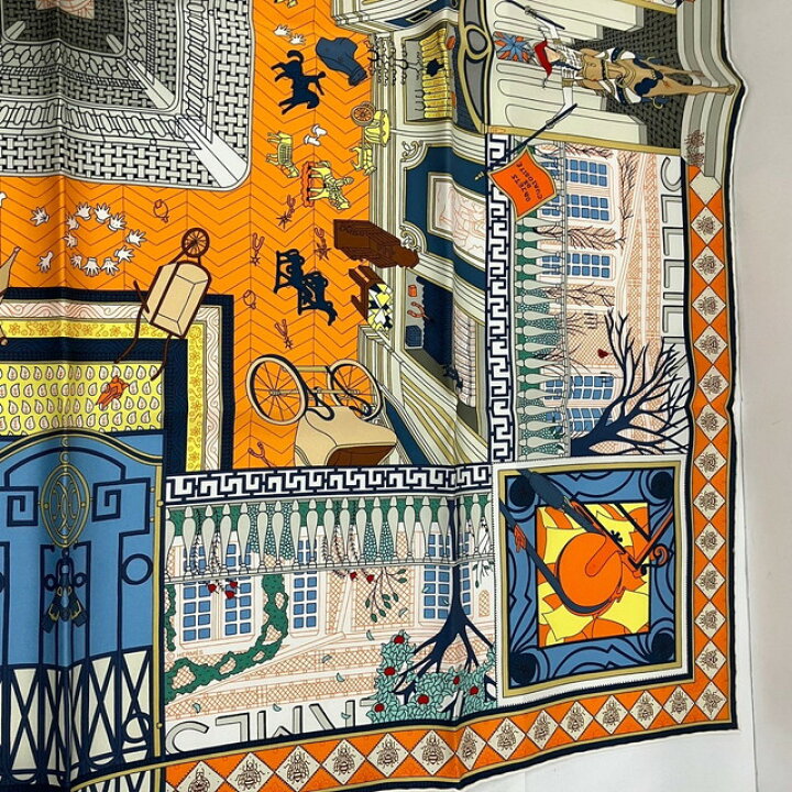 楽天市場】HERMES エルメス スカーフ カレ 90 OBJETS DE CURIOSITE 