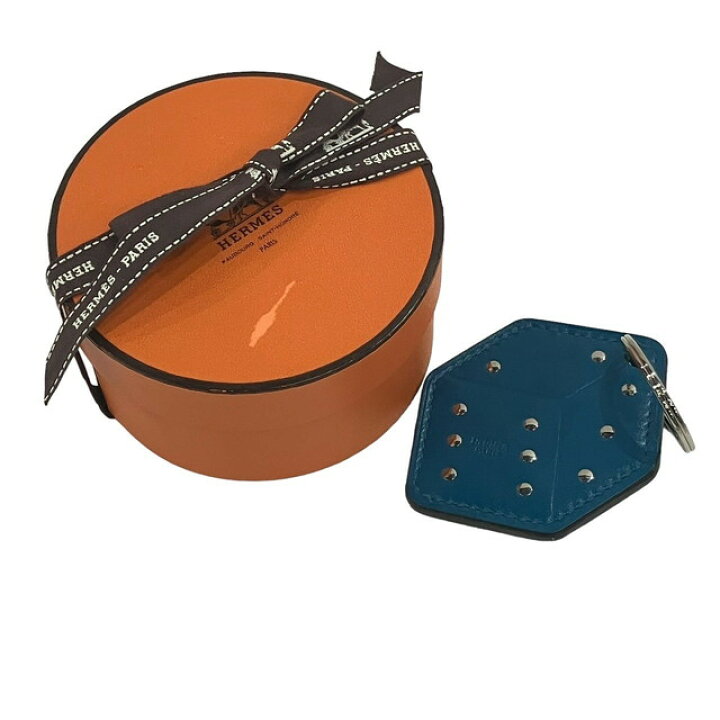 楽天市場】HERMES エルメス キーリング ダイス サイコロ コバルト 