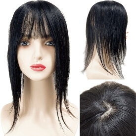 部分ウィッグ ヘアピース ウィッグ 女性 レディース 人毛100% かつら トップカバー トップウィッグ セミロング トップピース バレない 痛くない 薄毛 医療用 白髪隠し 人毛ウィッグ 自然 つむじ 頭頂部 白髪隠し つむじ付き カバーウィッグ