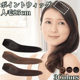 部分エクステ つけ毛 ミニ ワンタッチ ポイントウィッグ エクステ 人毛100% 部分ウィッグ 襟足ウィッグ バレない 痛くない つけ毛 人毛ウィッグ 部分カツラ レディース 男性 女性 ポイントピース 円形脱毛 医療用 ヘアピース ウイッグ 25cm