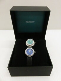 【中古品】 マウジー レディース腕時計 ツインケース 緑×青 クォーツ 〇YR-07732〇