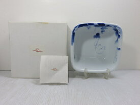 【未使用展示品】 深川製磁 ブルーワイナリー 角鉢 深鉢 ○YR-14074○