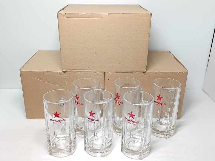 楽天市場】【中古未使用品】 サッポロビール 520ml ビアジョッキ 24個 