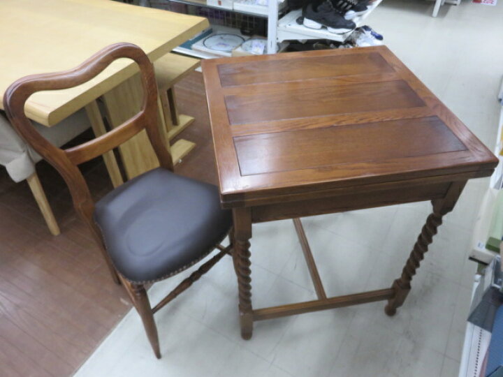 楽天市場】【中古品】アンティーク調家具 伸縮可能ダイニングテーブル  