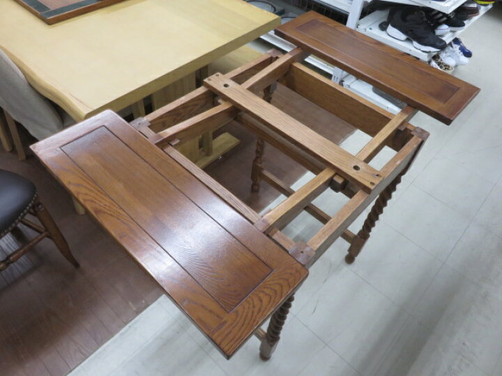 楽天市場】【中古品】アンティーク調家具 伸縮可能ダイニングテーブル  