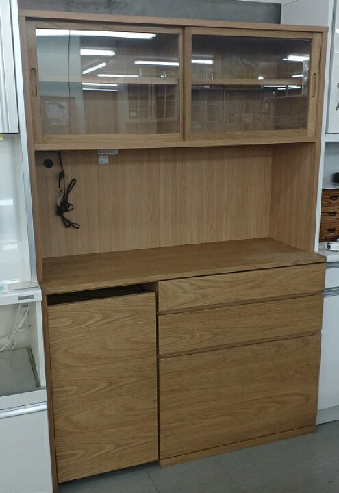 楽天市場】【中古品】MUJI 無印良品 木製カップボード 幅120cm オーク  