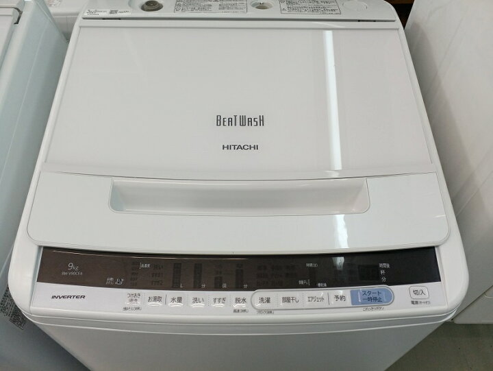 HITACHI 配送可能 日立 9.0kg 全自動洗濯機 BW-V90CE6 動作確認済み 