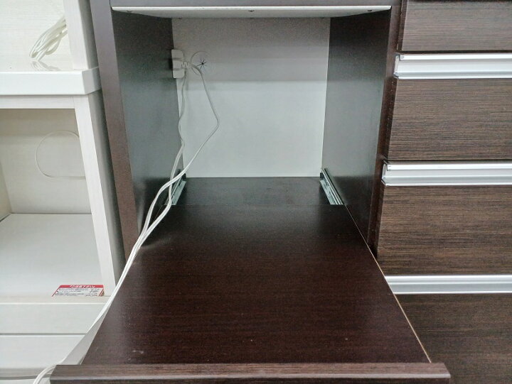 楽天市場】【中古品】松田家具 キッチンボード ライズ 90 レンジ DBR 