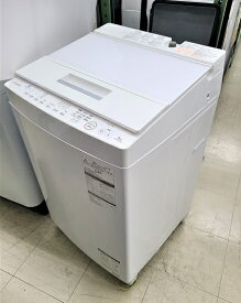 【中古品】 東芝 TOSHIBA 全自動電気洗濯機 洗濯容量8.0kg インバーター搭載 AW-KS8D8 2019年製 グランホワイト ○YR-16226○