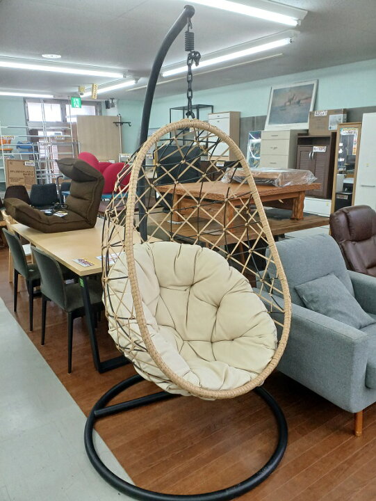 楽天市場】【中古品】ハンギングチェア クッション付き ベージュ  