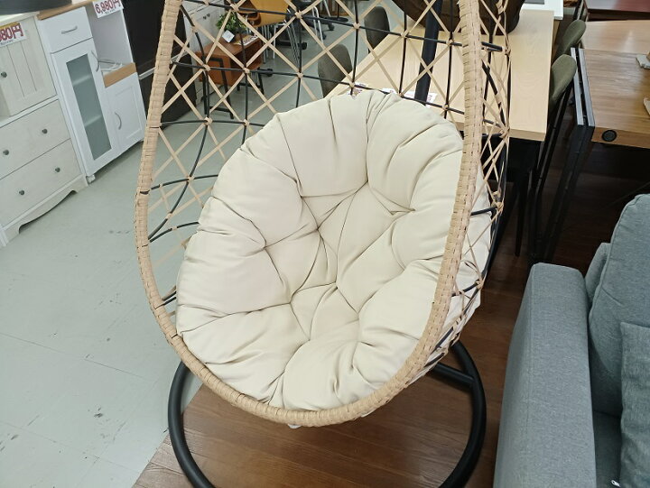 楽天市場】【中古品】ハンギングチェア クッション付き ベージュ  