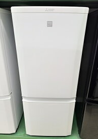 【中古品】 三菱 MITSUBISHI 146L ノンフロン 冷凍冷蔵庫 2ドア 右開き MR-P15EE-KW1形 冷蔵100L 冷凍46L 2020年製 ○YR-16516○