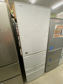 【中古品】東芝 TOSHIBA 411L 5ドア 冷凍 冷蔵庫 ベジータ GR-M41GXV(EW) ○YR-16634○