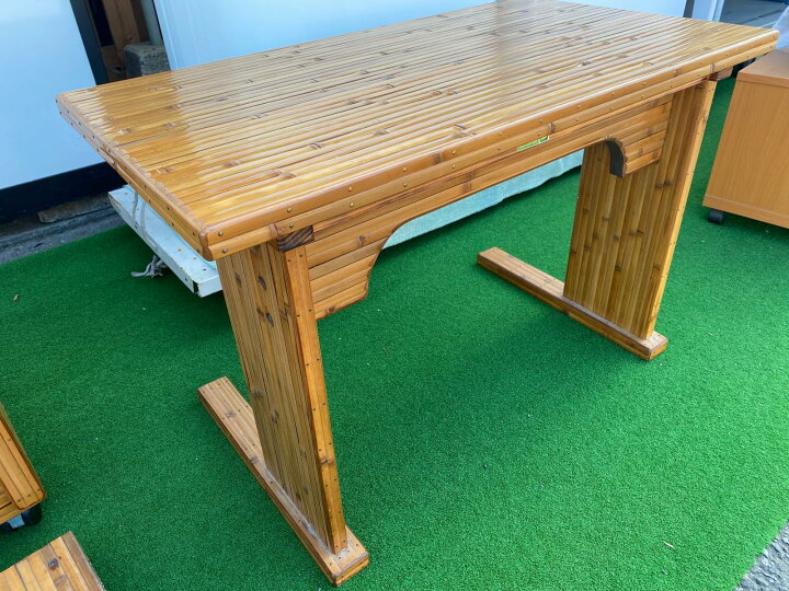 楽天市場】【中古品】梅里竹芸 竹製 家具 健康テーブル 健康イス 4点 
