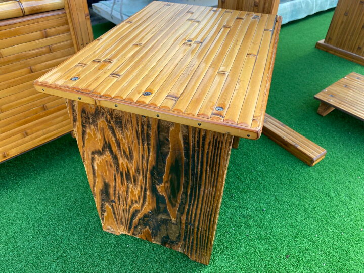 楽天市場】【中古品】梅里竹芸 竹製 家具 健康テーブル 健康イス 4点 