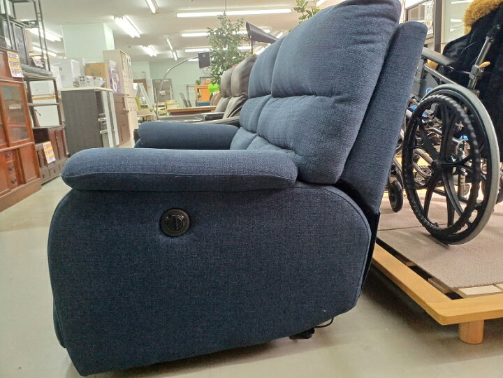 楽天市場】【中古品】ニトリ 2人用電動布張りリクライニングソファ(N 