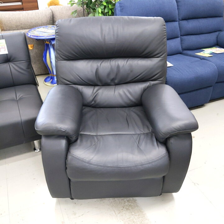 楽天市場】【中古品】1人用電動リクライニングソファ(Nビリーバ2 革BK 