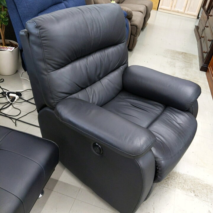 楽天市場】【中古品】1人用電動リクライニングソファ(Nビリーバ2 革BK 