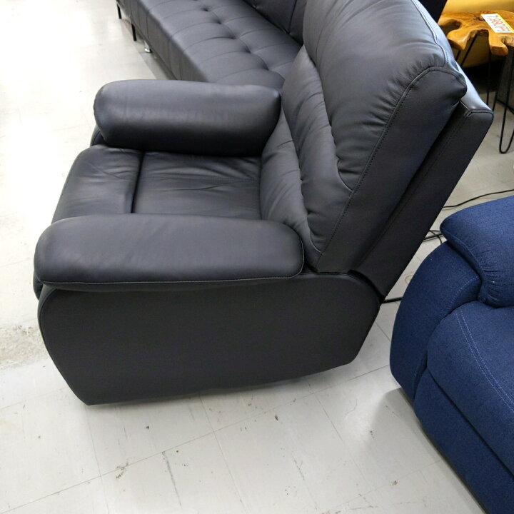 楽天市場】【中古品】1人用電動リクライニングソファ(Nビリーバ2 革BK 