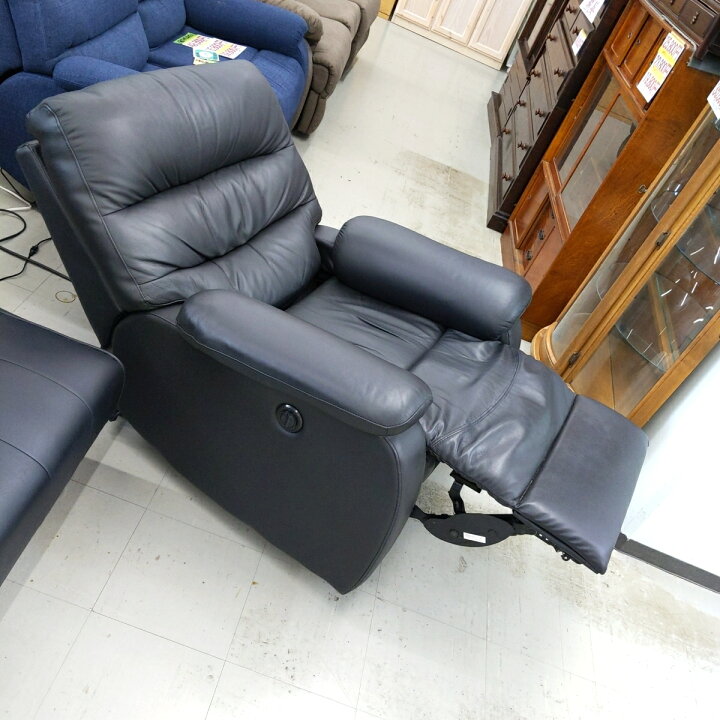 楽天市場】【中古品】1人用電動リクライニングソファ(Nビリーバ2 革BK 